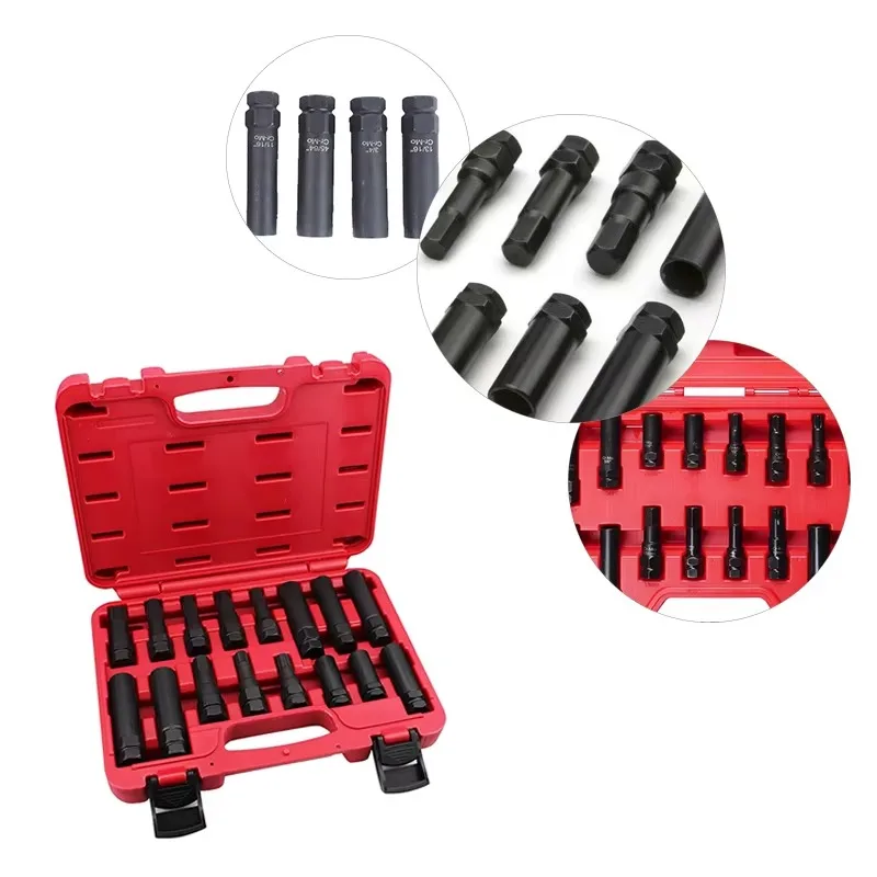 CLAUTOOL high quality hot sale 16pcs Automobile tire Wheel Lock Removal Kit Anti theft Lug Nut Key Set Socket Tool