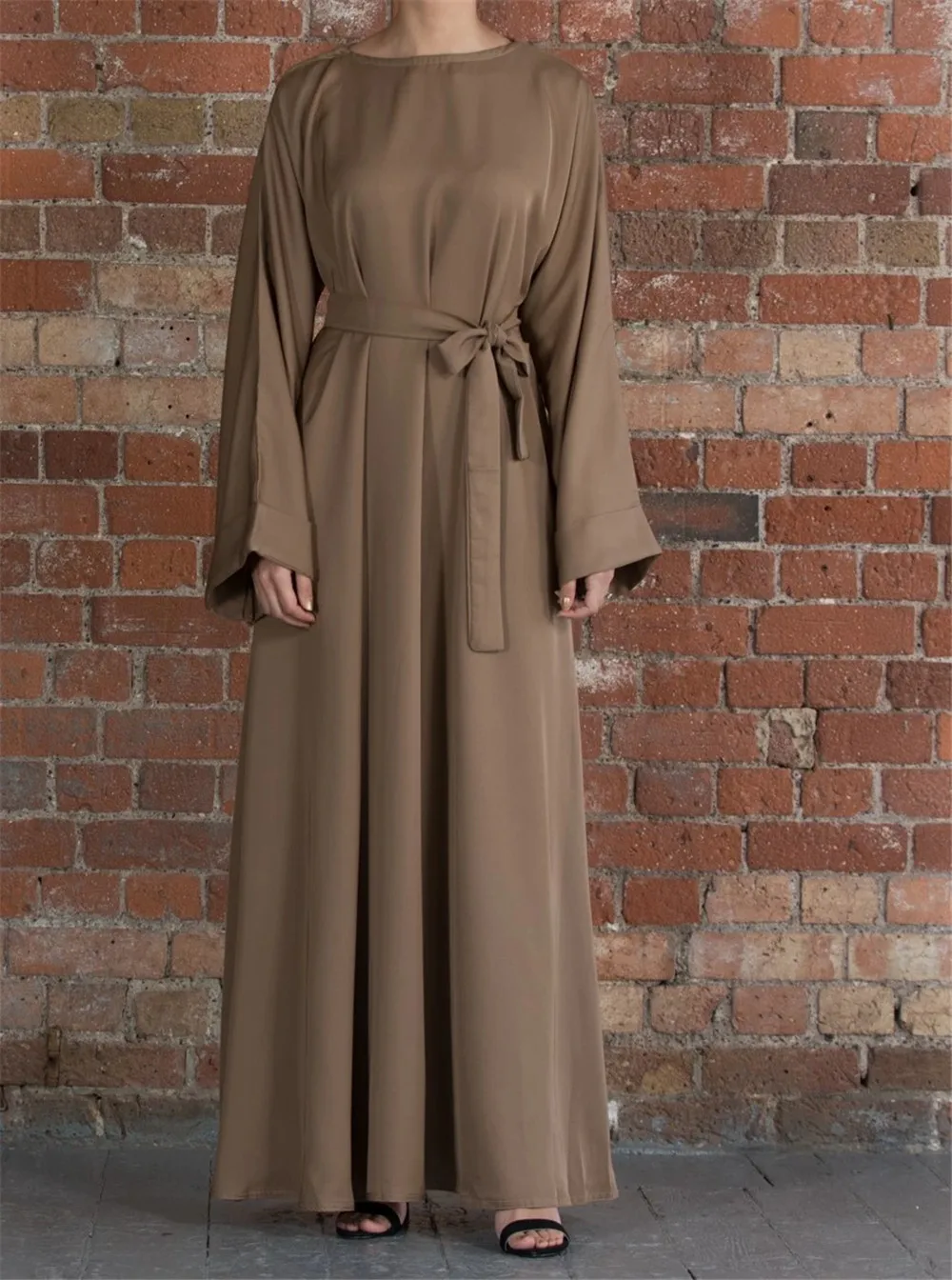 Wholesale Dubai Solid Color Simple Modest Islamic Clothing Abaya Muslim Dresses For Women Abaya