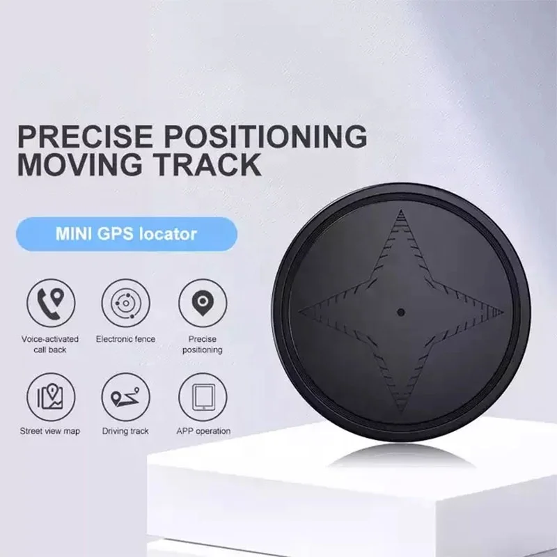 Pg12 Round Smart  Wireless 500mah Rechargeable Usb Anti-lost SOS Device Voice Monitoring GPS Tracker For Car Pets