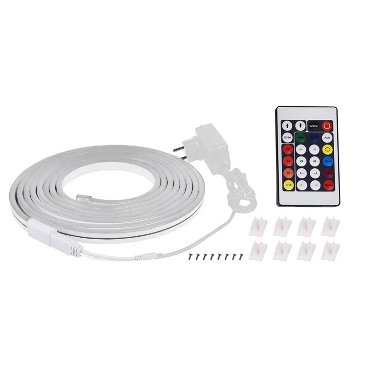 
SMD 5050 48LEDS/M IR Mini Controller LED Flex Neon, IP44 Waterproof Outdoor Flexible Neon LED Strip Light RGB 12V 