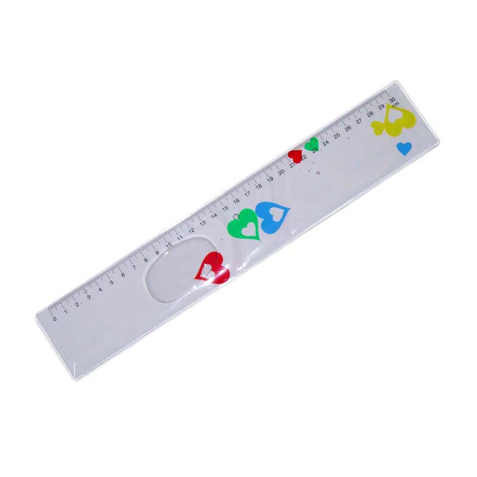 30cm Soft flexible PVC plastic ruler with floater stationery
