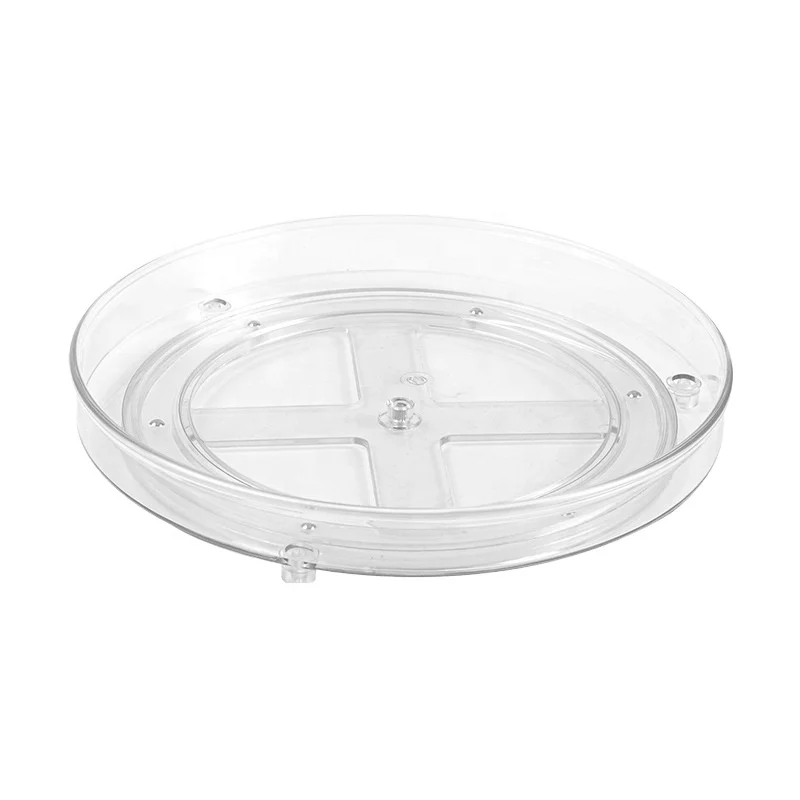23.5cm 1-layer PET lazy Susan Kitchen Cosmetics Bathroom Storage Home 360 degree turntable