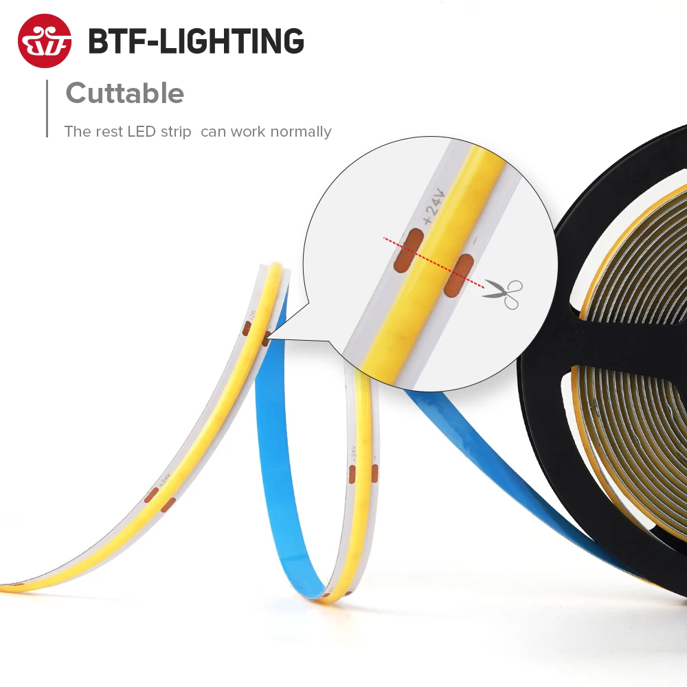  DC12V 24V осветительная панель для телевещания с высоким CRI 90 fcob COB светодиодные полосы RF14 ключи регулируемой яркостью полные комплекты теплый белый светодиодный настенный светильник домашнего