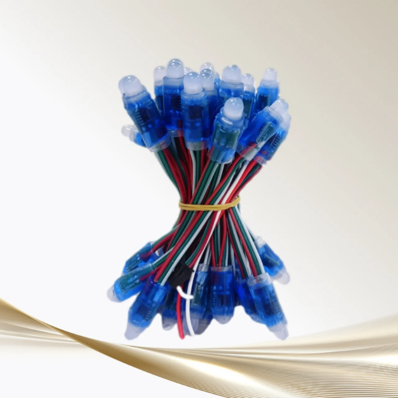 Ws2811 Led Lamp String Dc12V 0.3W 12Mm Waterproof Ip67 Smart Control Holiday Atmosphere Running Water Led Ws2811 Gradient Light