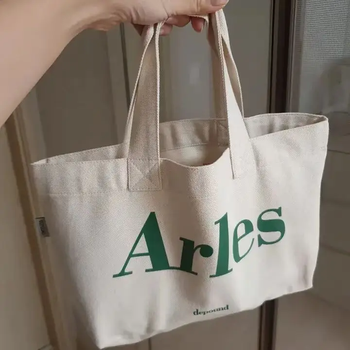 Mini Small custom logo dark green durable thick strong handle canvas cotton gift shopping tote bag