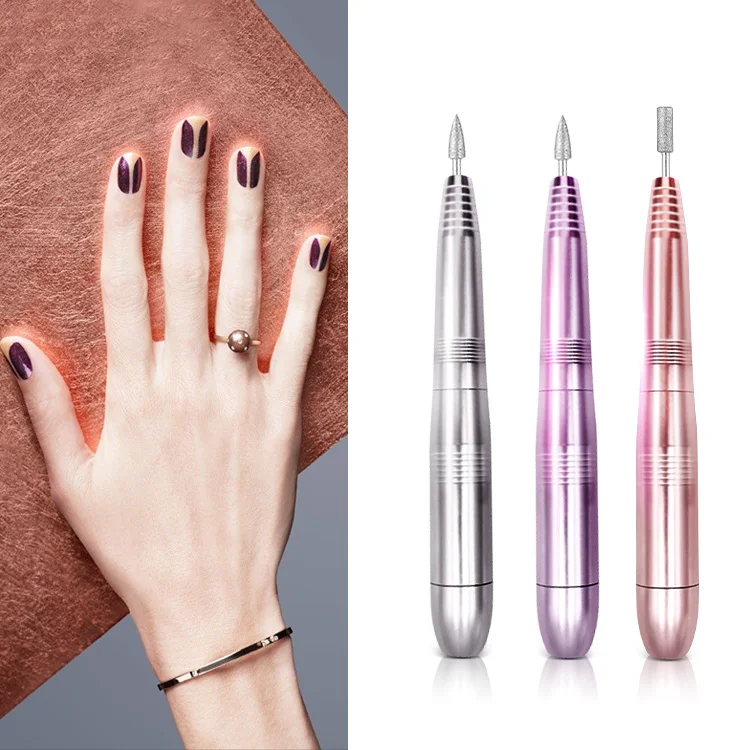 Custom logo mini portable electric strong e file machine salon professional usb manicure pedicure nails master nail drill