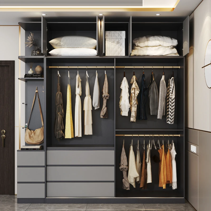 YUANCHANG Wardrobes Laminate Two-door Clothing Tv Small Designs Accessories Table Couple Dresser Wardrobes