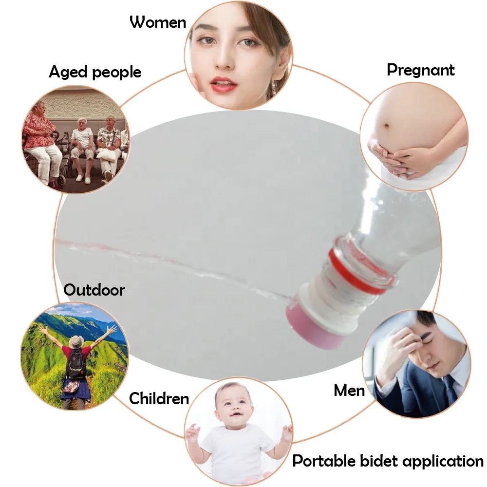 Portable Travel Bidet Sprayer Nozzles with Hand Held ABS Bidet Accessory for Personal Care