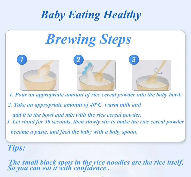 
2021 high quality baby cereal food infant powder food maker canned baby cereal for baby 