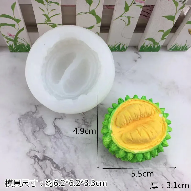 3D durian mousse fruit ice cream cake silicone baking mold DIY simulation durian silicone candle soap mold