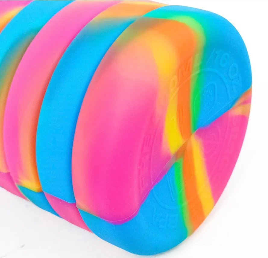 Portable Accompanying Cup Bpa Free Food Grade Camo Outdoor Sports Anti-fall Round Kettle 500ml Collapsible Silicone Water Bottle