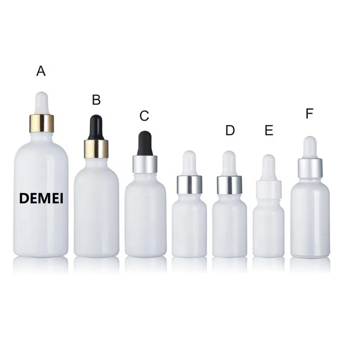 10/30/50ml white porcelain essential oil bottle Stock bottle Glue head dropper bottle