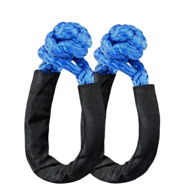 10MM Heavy Duty Offroad Soft Shackles 60CM Synthetic Winch Rope With Soft Shackle