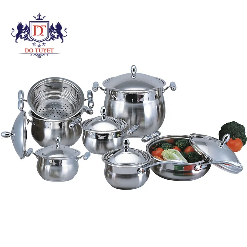 Cookware Sets Kitchen Cast Iron Sauce Pan Hotpot Casseroles 12Pcs Happy Baron Die Casting Non Stick