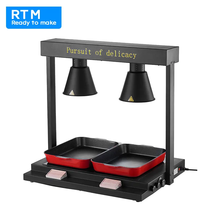 Commercial Food Warming round Heat Lamp AC Power Adjustable Head Buffet Warmer for Parties Restaurant Kitchen Home Use