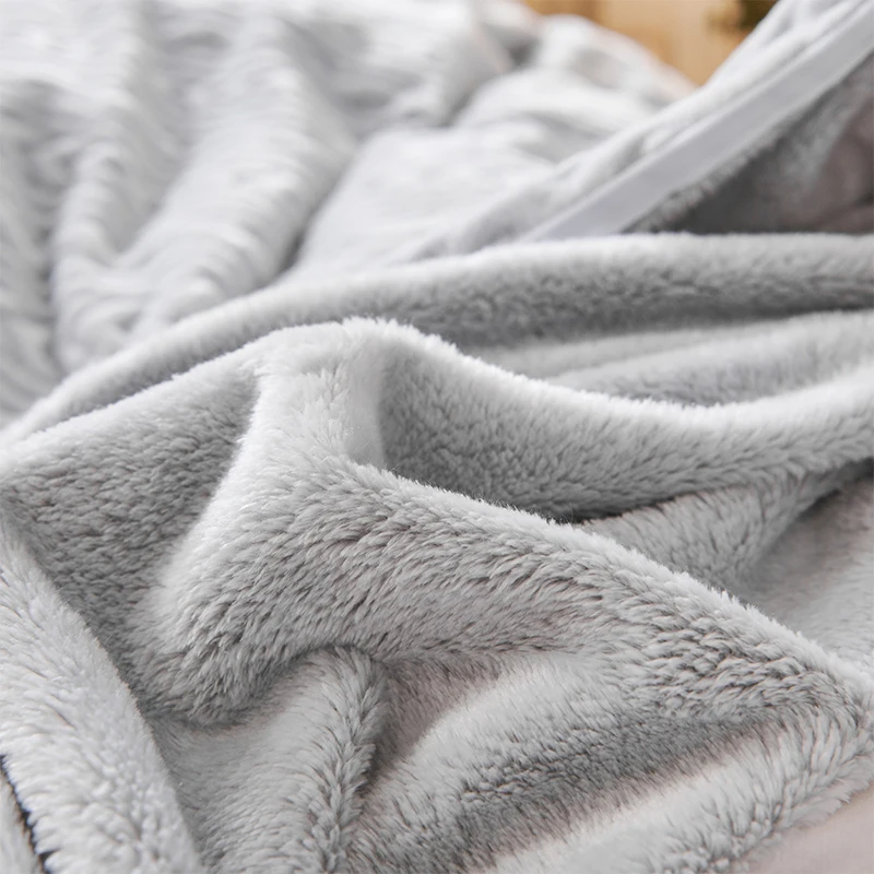 Home Fashions High Quality Hot Selling Fluffy Flannel  Velvet Coral Velvet Blanket Throw Blanket For Winter