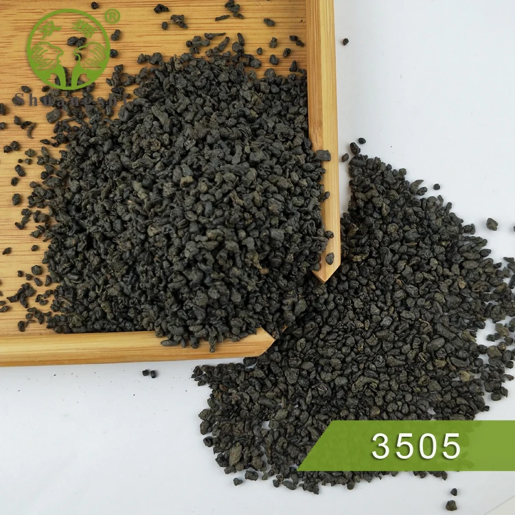 gunpowder green tea 3505  blend tea in ball type from China tea factory