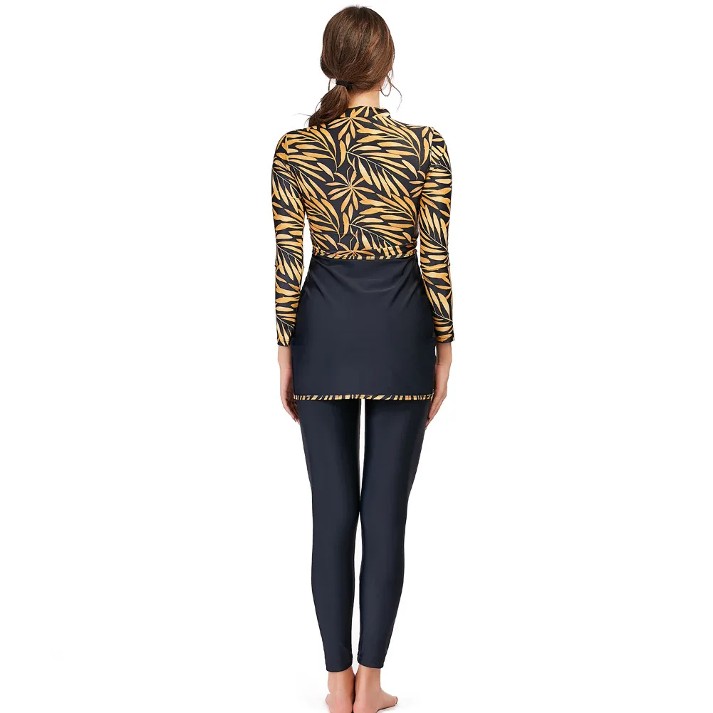 S-4XL 3pcs Turban Full Cover Swimsuit For Islamic Women Sportswear Swimming suit 2023 burkinis modest muslim swimwear