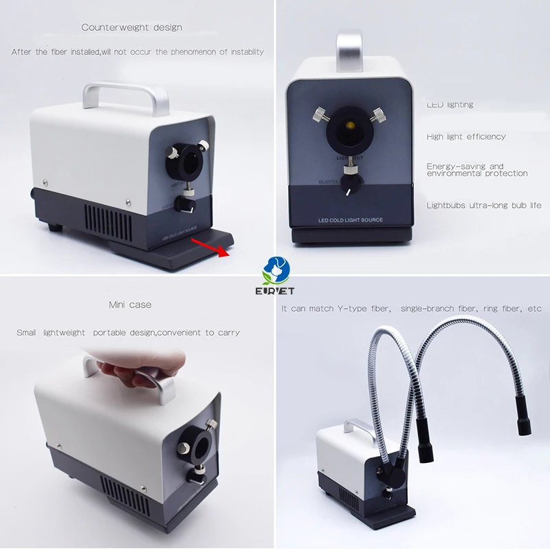 EUR VET Exclusive Microscope Side Lighting industry Cold Light Source Cold Light Source With Low Temperature