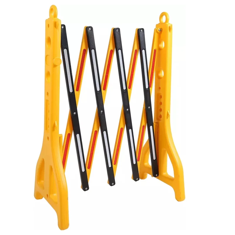 Sand Or Water Filled Traffic PE Plastic Expandable Safety Barricade Yellow Plastic Barriers