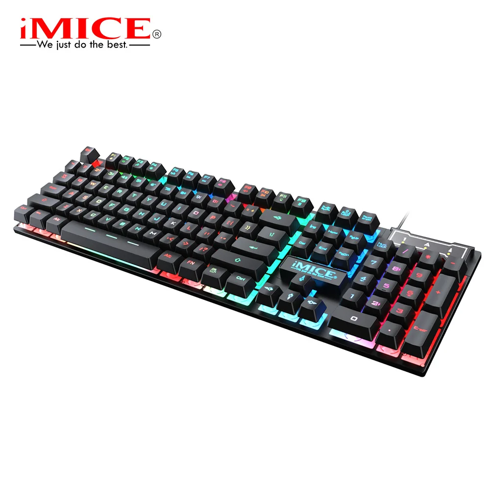 Imice AK-600 104 Keys Computer Colorful Backlight Gaming Keyboard