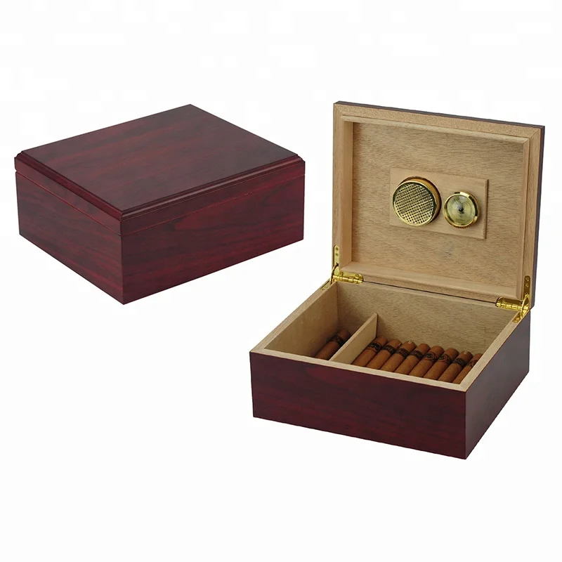 Dongguan Factory Price  Wooden Cigar Humidor For 50 Count Cigars