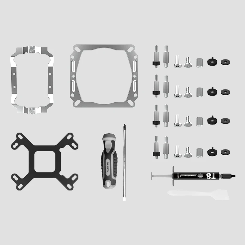 ALSEYE White M120D-Plus Dual Fans CPU cooler with Real Time Temperature Display for White Gaming PC Case