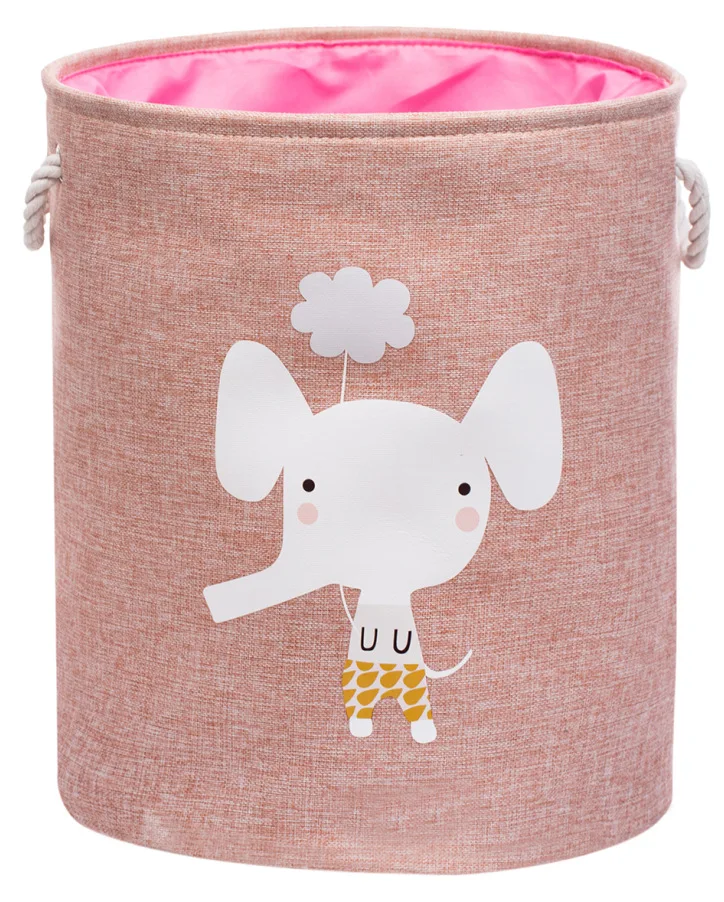 Складная корзина для хранения одежды из хлопка и льна