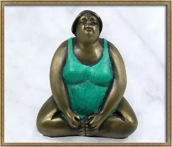 Горячая продажа бронзовая скульптура для йоги полных дам по низкой цене