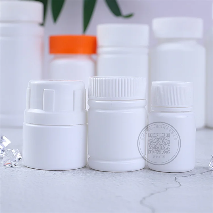 Plastic hdpe Capsule medicine pill bottle With Screw Child Safety Proof Cap