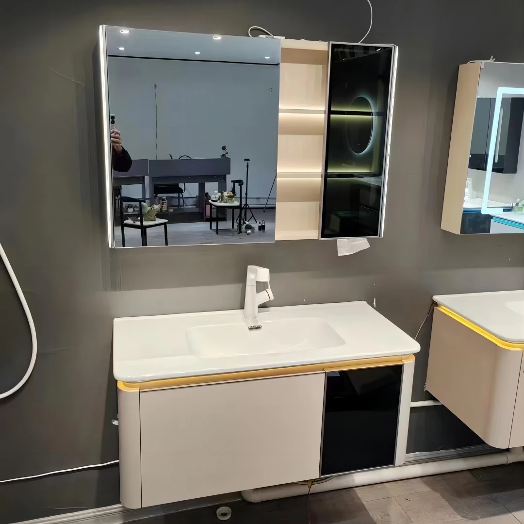 Premium Quality Bathroom Vanity,waterproof Wooden Bathroom Washbasin Cabinet Furniture