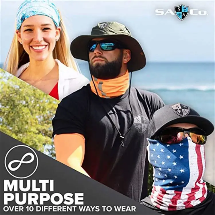 Wholesale High Quality Ice Silk Cool Summer Cooling Neck Gaiter Face Scarf Bandana For Running Custom Design Bandana