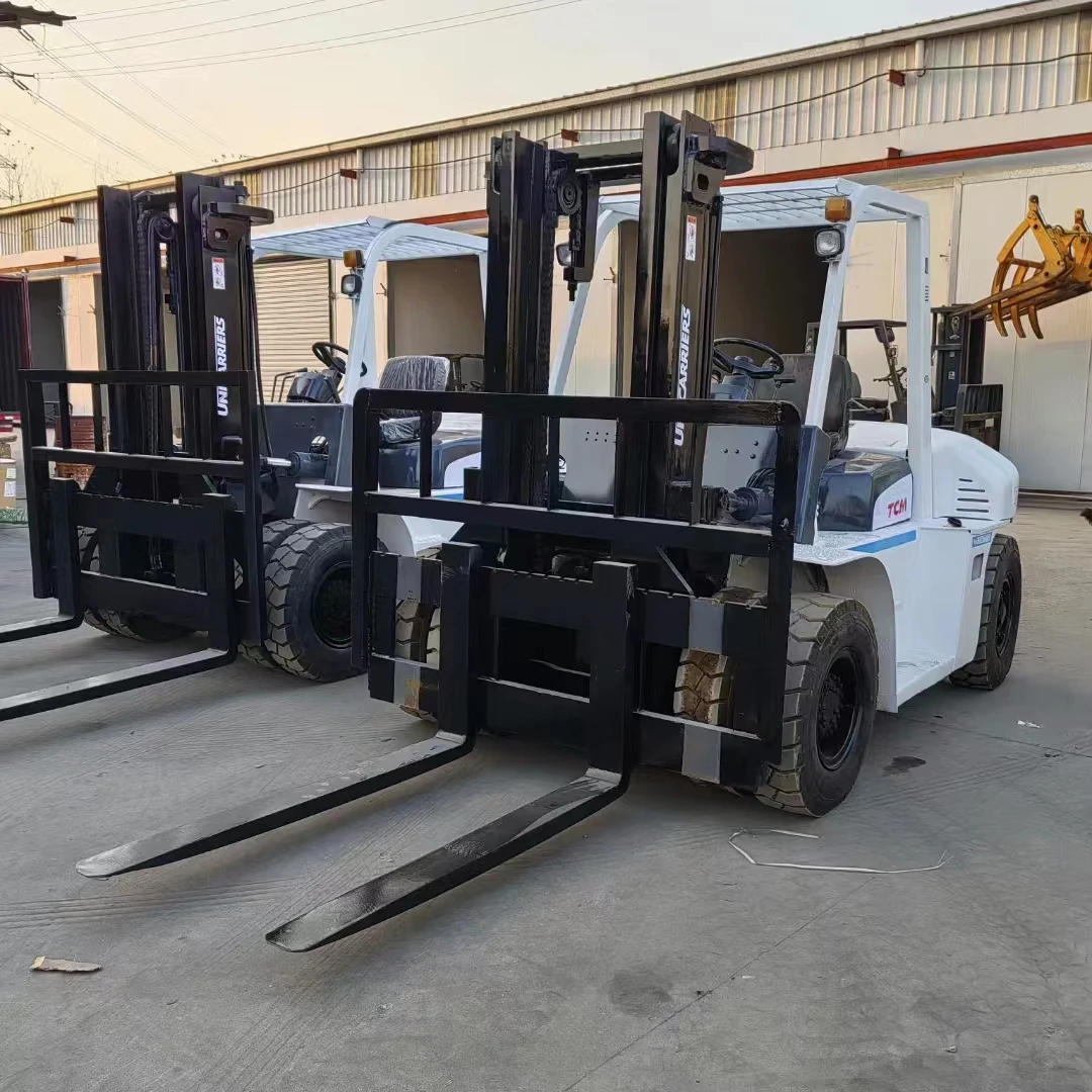 high quality used TCM 7 tons Diesel Forklift large quantity Twin wheels in stock Engine technical Dimensions Sales