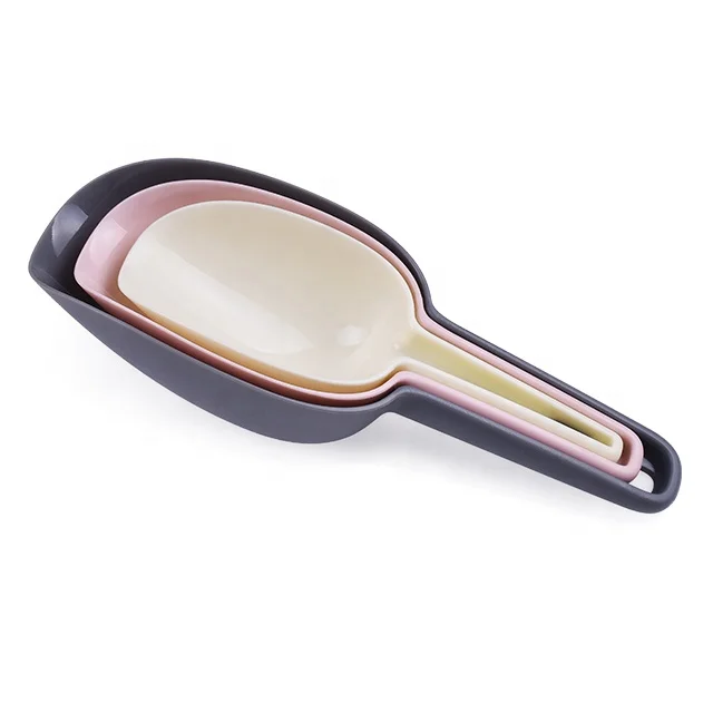 Multi-Purpose Disposable Plastic Kitchen Scoops Bar Scooper for Canisters Flour Powders Dry Foods Candy Pop Corn