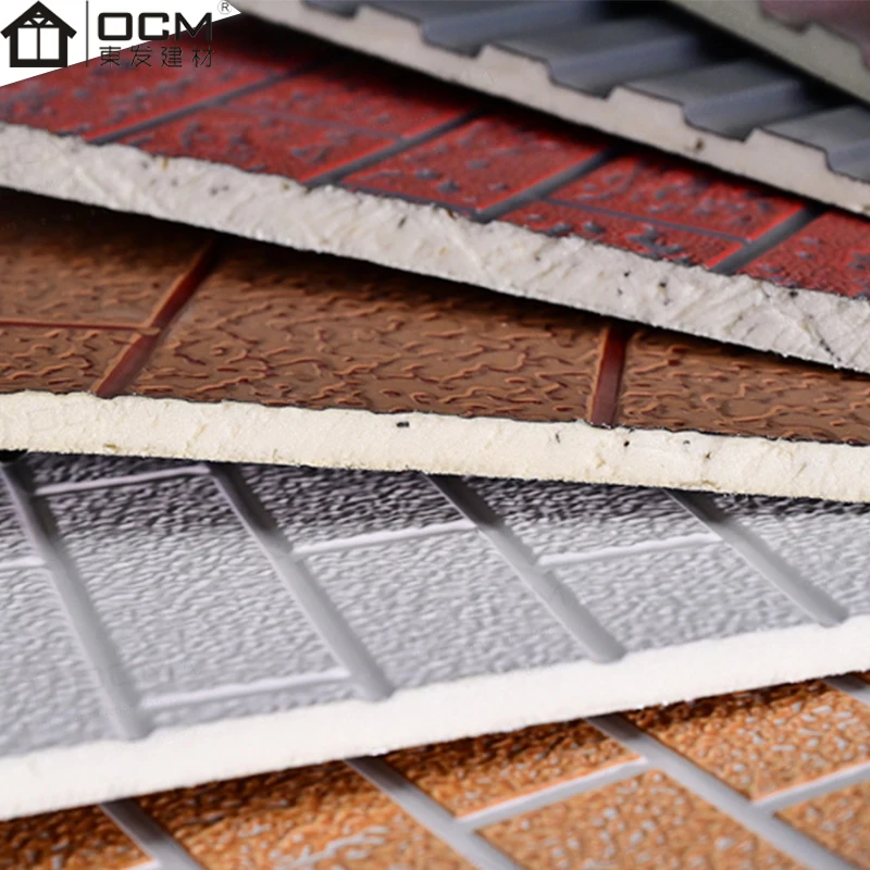 Modern Design Structural Insulated Panels Metal Carved Board Material Exterior Wall Siding Decorative PU Sandwich Panel