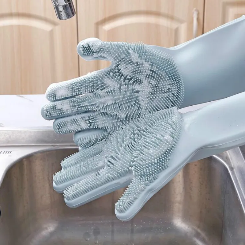 High quality ECO friendly No BPA waterproof household gloves utensil Cleaning silicone Dish Washing Gloves