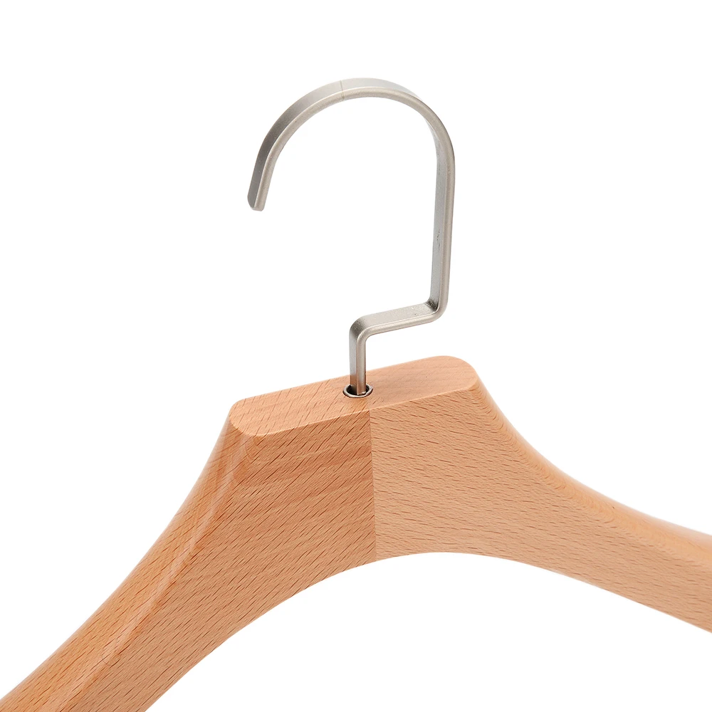 China manufacturer solid wood suit hangers custom logo wood coat hangers for clothing store