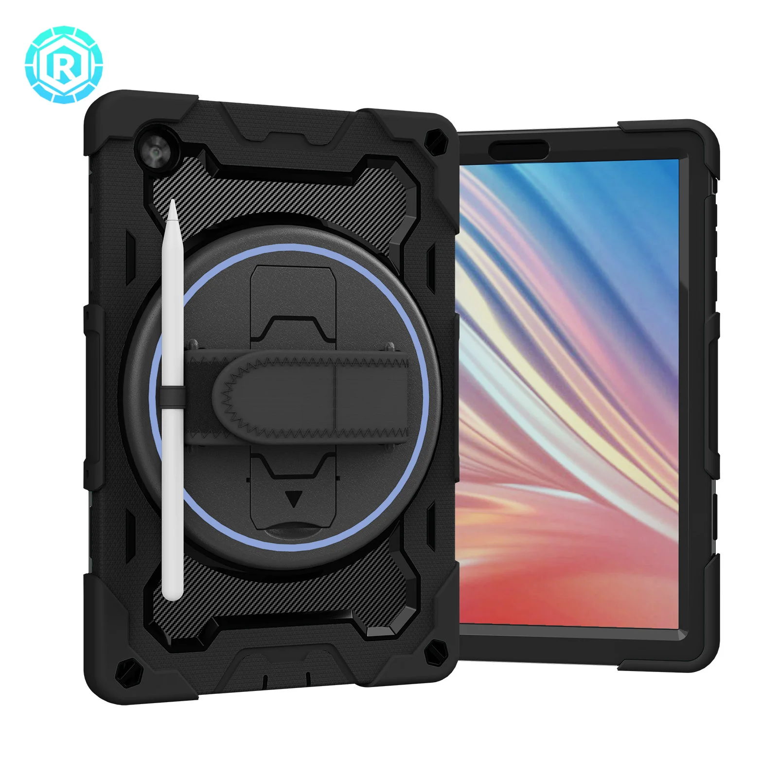 For Lenovo Tab M10 HD 2ND X306 silicone PC kid shockproof tablet case with hand strap kickstand shockproof silicone case