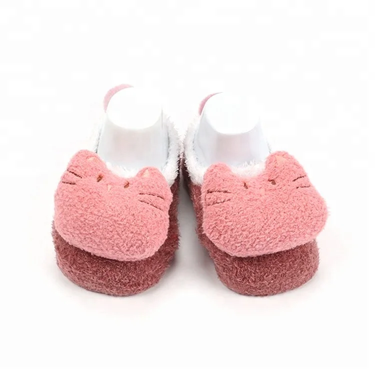Зимние тапочки бархат нескользящие носки для малышей детская обувь и