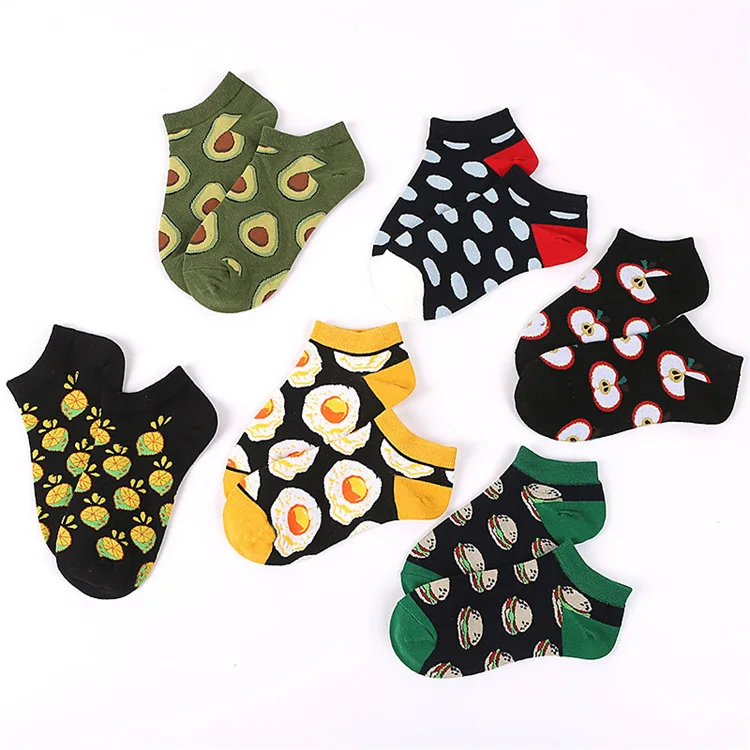 
Custom Logo Cotton Design Motif Low Summer Sports Woman Ankle Socks 