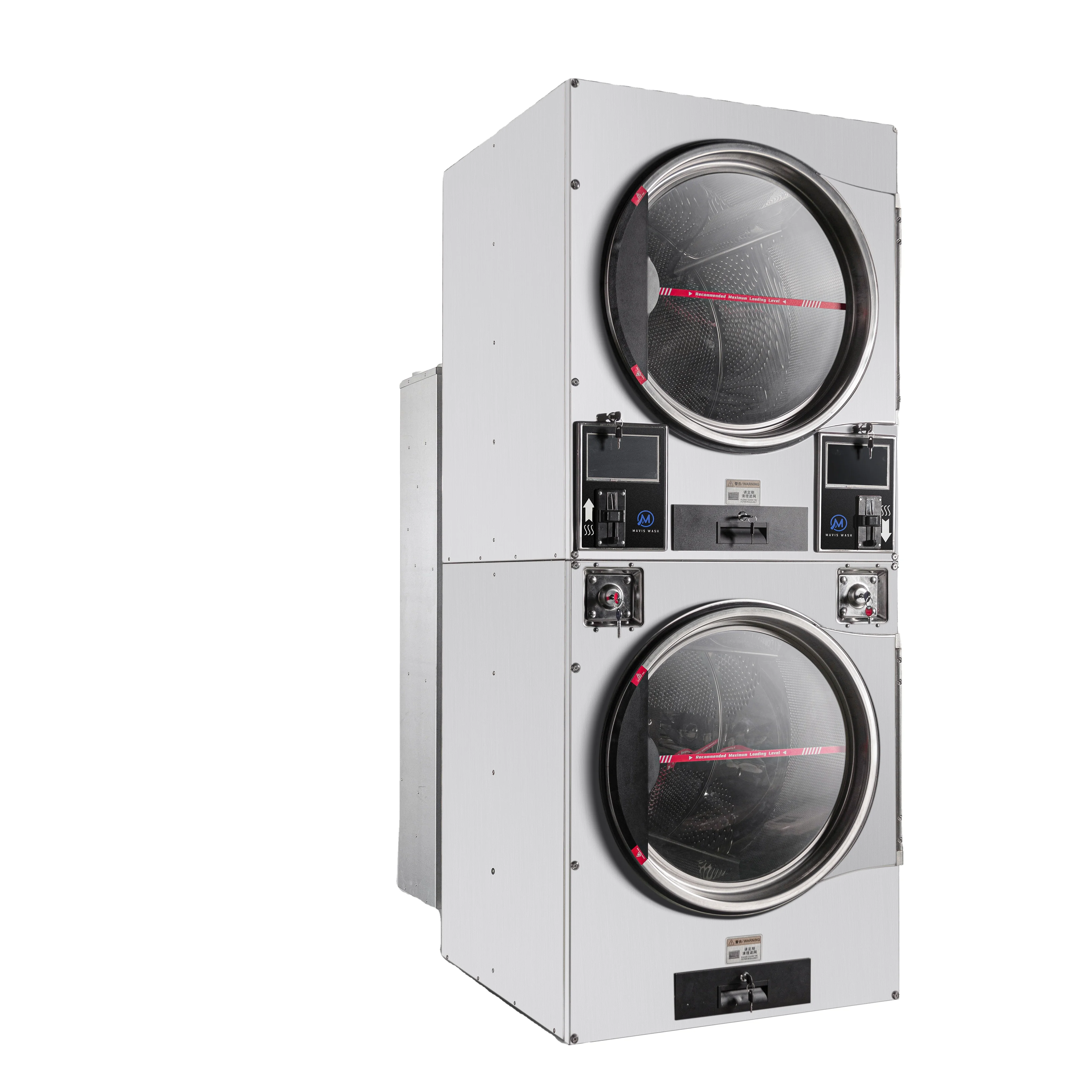16kg Laundry Dryer Coin Operated and Swipe card style Laundry Machine Stack Dryer