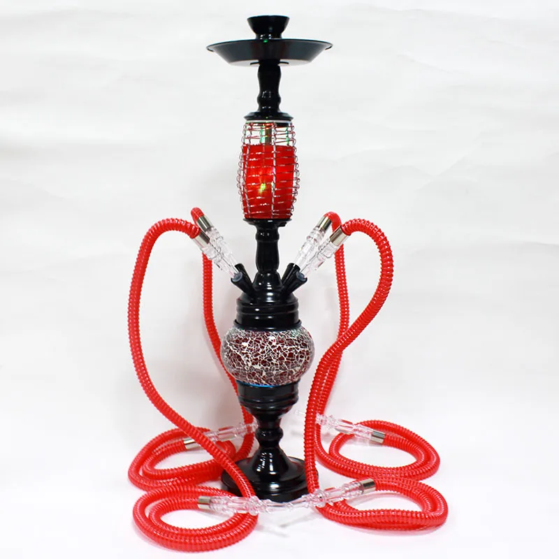Good Quality Resin Hookah Shisha With Led for Smoking Narguile Sheesha Chicha Tobacco Cigarette Night Club Bar Lounge Party KTV