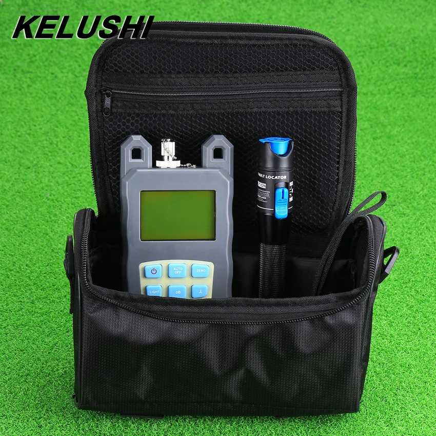 Оптоволоконный инструмент 3 шт. в комплекте оптический измеритель мощности-70 дБм ~ + 10 дБм и 1 мВт Визуальный дефектоскоп красный источник света с волоконным тканевым мешком