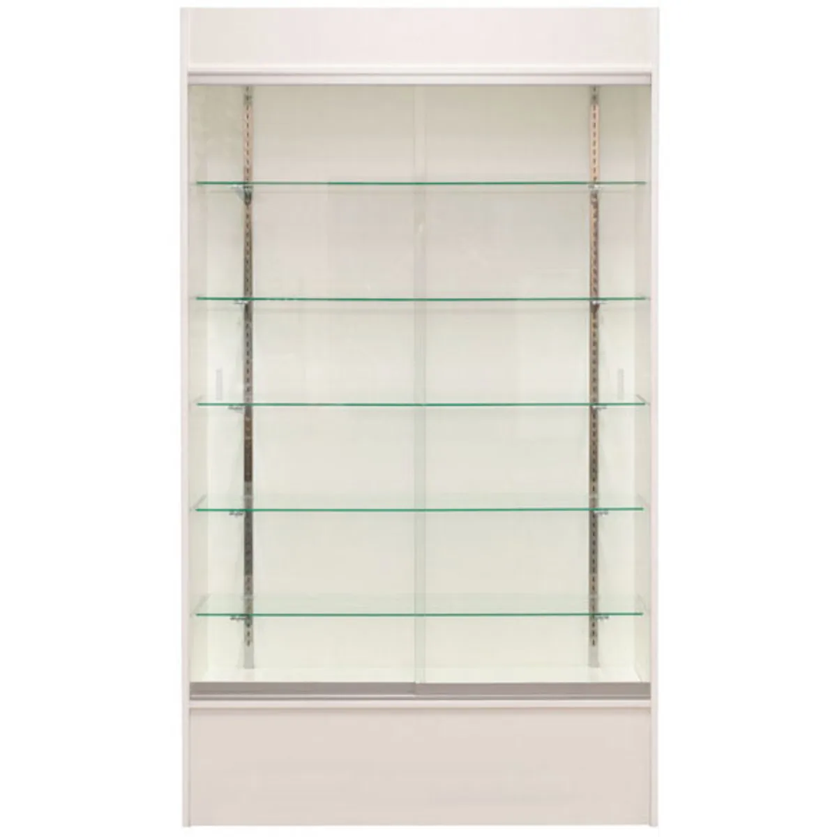 Wall Unit Display Black Display with Sliding Glass Doors and Adjustable Shelf