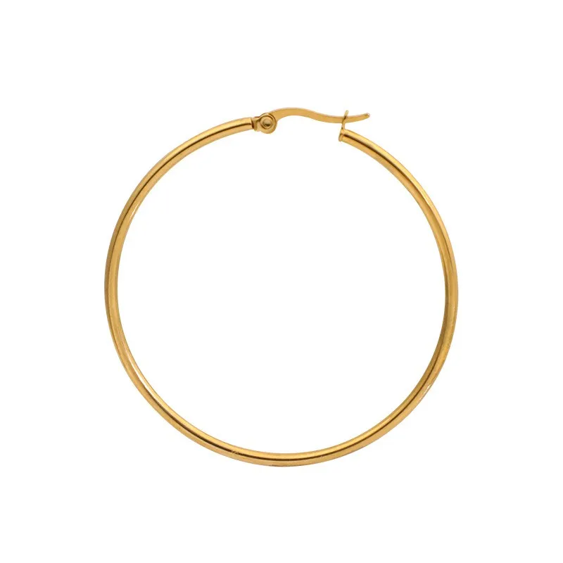 New Style Hoop Earrings 18K women earrings hoops Ladies Fashion Jewelry gold plated stainless steel hoop earrings