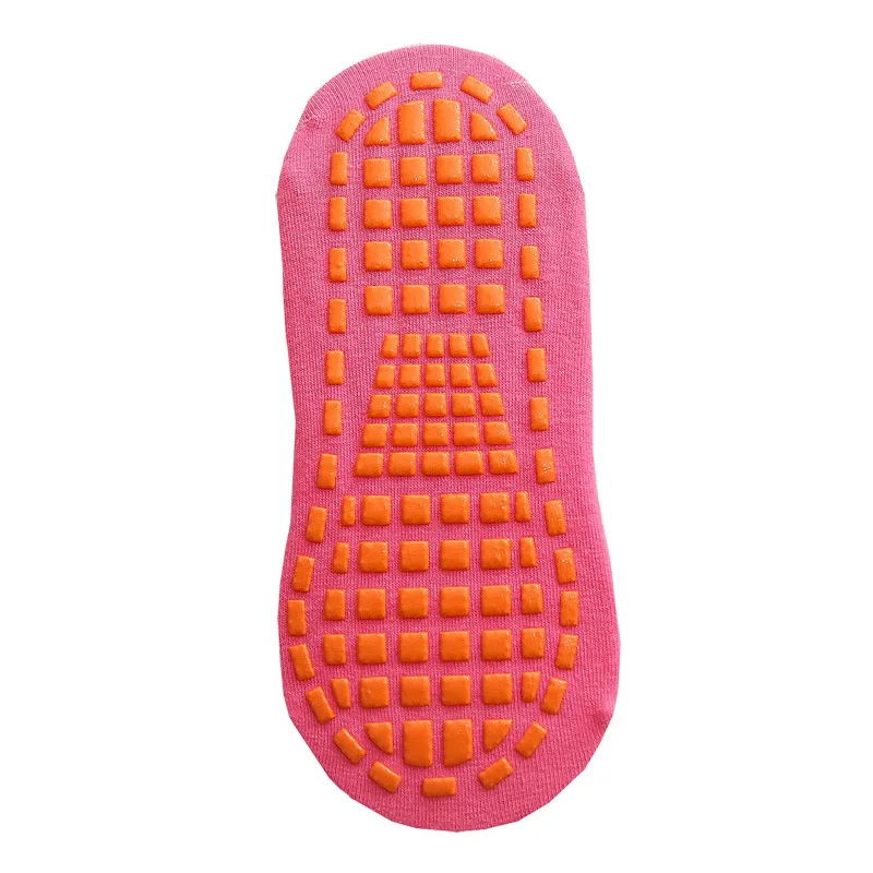 High Quality Non Slip Silicon Sole Yoga Socks Kids Trampoline Bounce Polyester Grip Sock