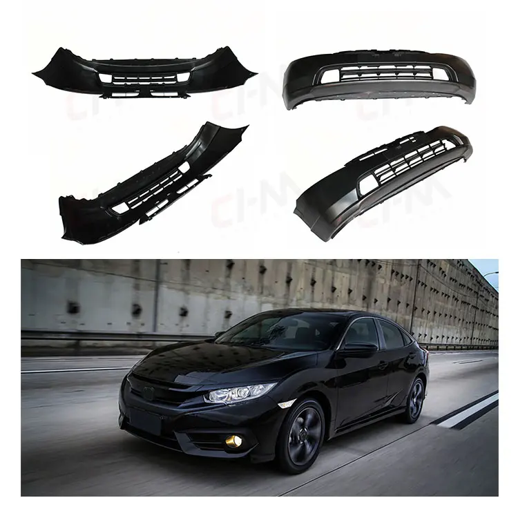 Yishan Best Quality Japanese Spare Parts R20A1 Car Accessories Abs PP Car Body Kit Front Bumper For Honda Civic FA1 FC1