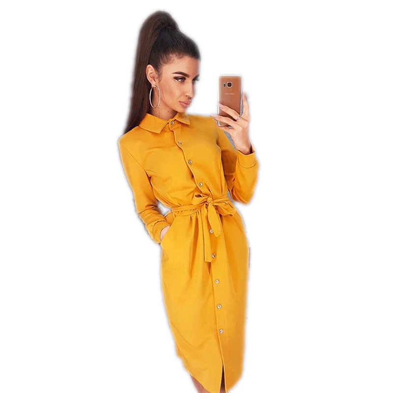 Wholesale Autumn Vintage New Women Long Sleeve Lace Up Sexy Corset Shirt Casual Dresses