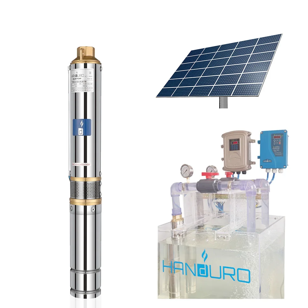 deep well submersible dc solar water pump 2 inch outlet bldc solar water pump