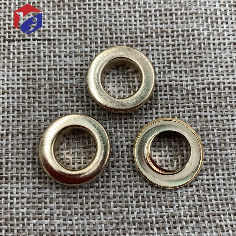 Yongji Factory Sales Metal Eyelets Flat Grommets with Brass Silver Copper and Black Finish Eyelets for Shoes Clothes Crafts